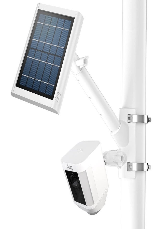 HOLACA 2-in-1 Pole Mounting Bracket for Stick Up Cam/Outdoor Cam Plus/Spotlight Cam Pro/Plus and Ring Solar Panels/Super Solar Panels (White) - Image 1
